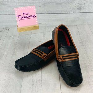 Levis Mens Black Brown Slip Moccasins Stlye On Driving Loafer Boat Shoes Size 9